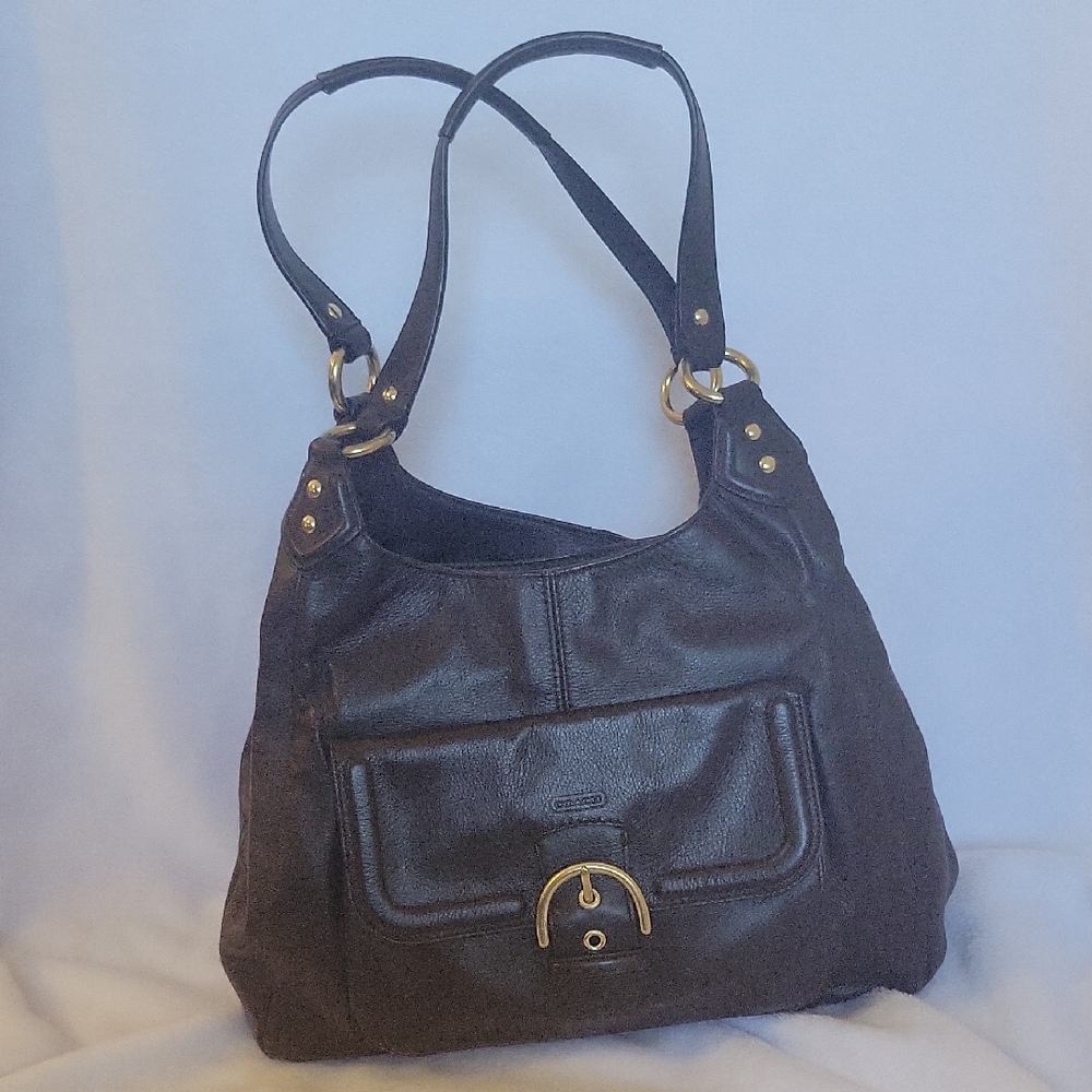 Coach Campbell Dark Brown Leather Shoulder Bag